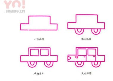 轿车简笔画的画法-优优资源