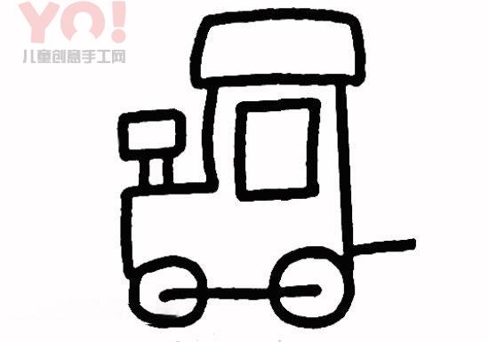 拖拉机简笔画的画法 -  www.kejidiy.com