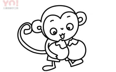 小猴子简笔画画法-优优资源