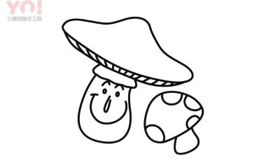 蘑菇简笔画画法-优优资源