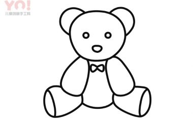 玩具熊简笔画画法-优优资源