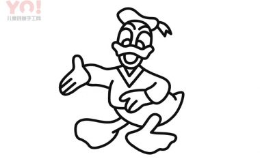 唐老鸭简笔画画法-优优资源