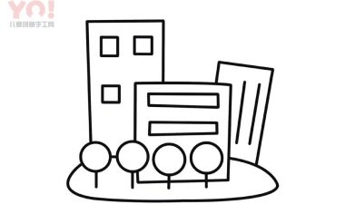 楼房简笔画画法-优优资源