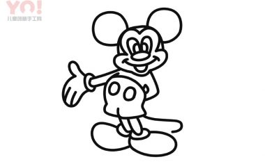 米老鼠简笔画画法-优优资源