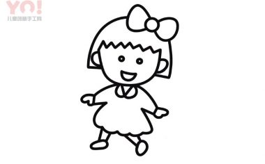 樱桃小丸子简笔画画法-优优资源