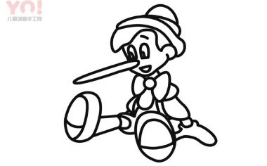 匹诺曹简笔画画法-优优资源