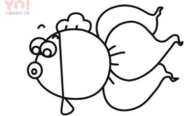 金鱼简笔画画法-优优资源