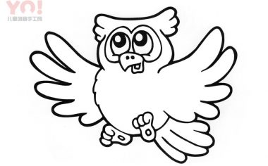 猫头鹰简笔画画法-优优资源