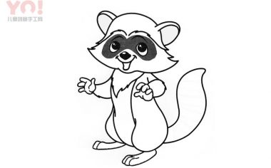 浣熊简笔画画法-优优资源