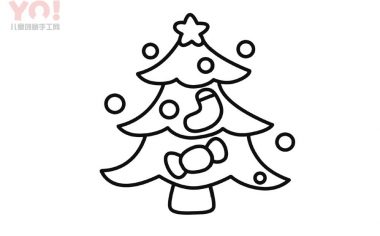 圣诞树简笔画画法-优优资源