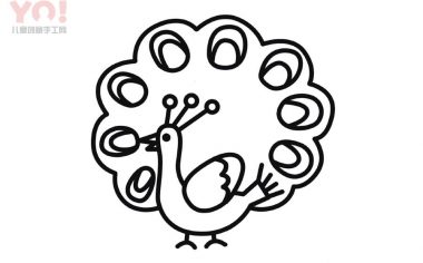 孔雀简笔画画法-优优资源