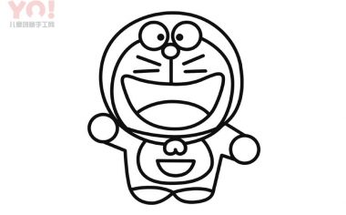 哆啦A梦简笔画画法-优优资源