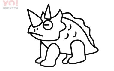 三角龙简笔画画法-优优资源