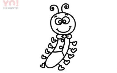 毛毛虫简笔画画法-优优资源