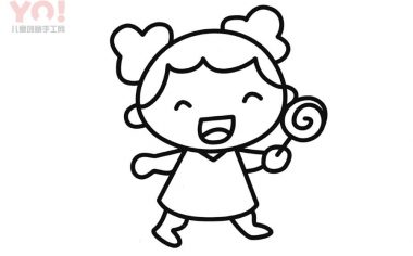 小女孩简笔画画法-优优资源