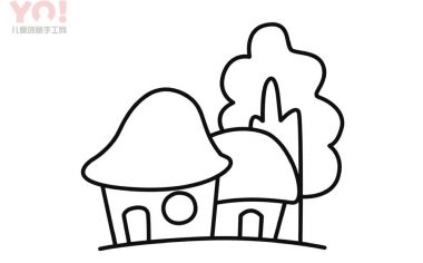 小木屋简笔画画法-优优资源