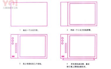 电视机简笔画画法-优优资源