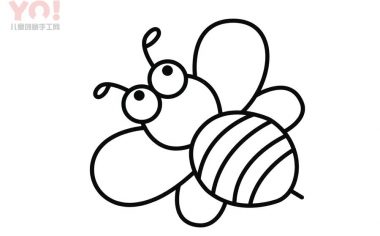 蜜蜂简笔画画法-优优资源