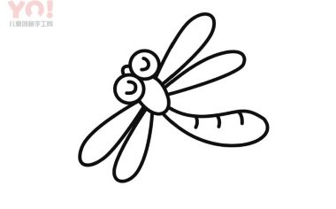 蜻蜓简笔画画法-优优资源