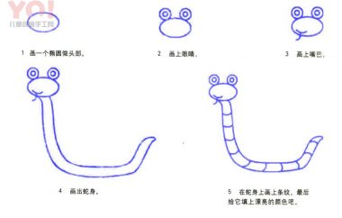 眼镜蛇简笔画画法-优优资源