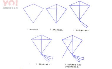 风筝简笔画画法-优优资源