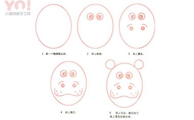 河马简笔画画法-优优资源