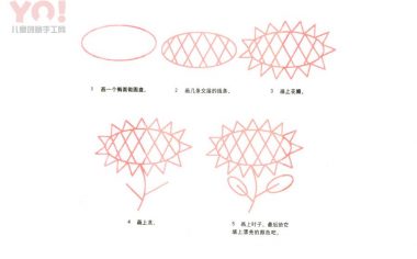 向日葵简笔画画法-优优资源