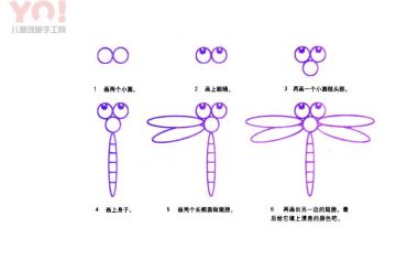 蜻蜓简笔画画法-优优资源