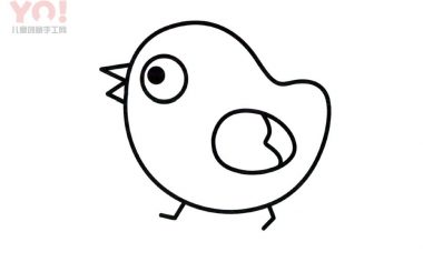 小鸡简笔画画法-优优资源