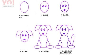 小狗简笔画画法-优优资源