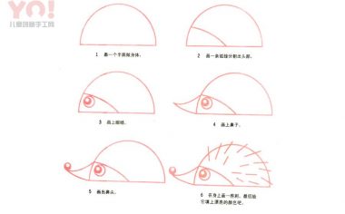 小刺猬简笔画画法-优优资源