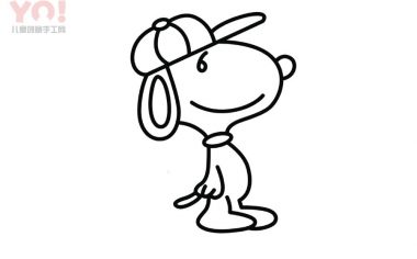 史努比简笔画画法-优优资源
