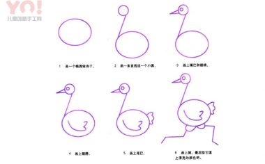 鸵鸟简笔画画法-优优资源