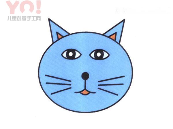 猫脸简笔画的画法图片教程