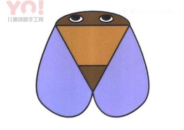 彩色知了蝉简笔画的画法教程-优优资源