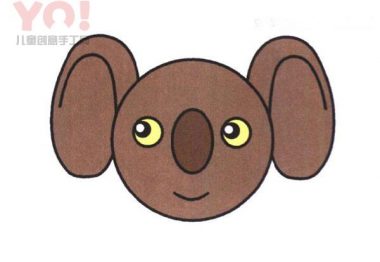 考拉头部的简笔画画法图片-优优资源