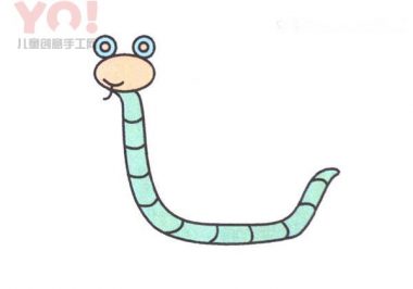 可爱小蛇简笔画的画法图片-优优资源