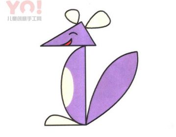 可爱笑眯眯的狐狸简笔画画法-优优资源