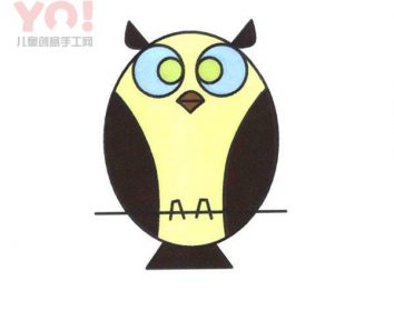 猫头鹰简笔画图片教程-优优资源