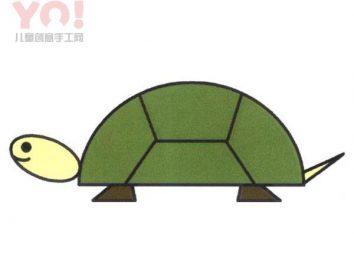 乌龟简笔画的画法步骤教程-优优资源