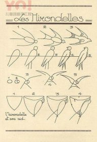 不同形态燕子的简笔画画法-优优资源