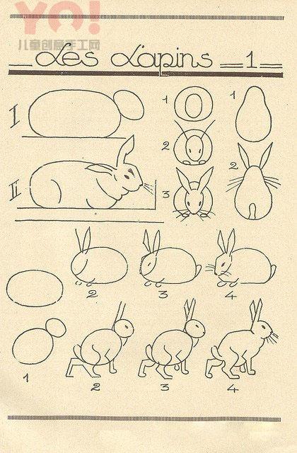 四种兔子简笔画的画法