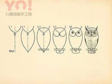 猫头鹰简笔画的画法-优优资源