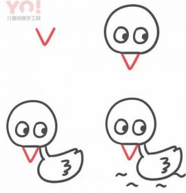 字母V简笔画小鸟的画法图片-优优资源