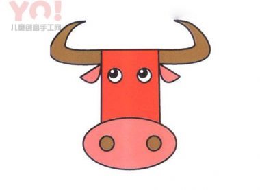 公牛牛头简笔画的画法图片步骤-优优资源