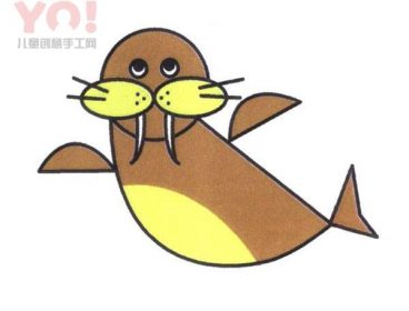 简单海象简笔画的画法图片-优优资源