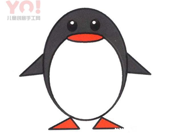 肥肥企鹅简笔画的画法教程