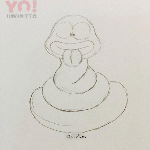 简笔画卡通蛇的画法图片