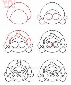 简笔画小乌龟的简单步骤-优优资源