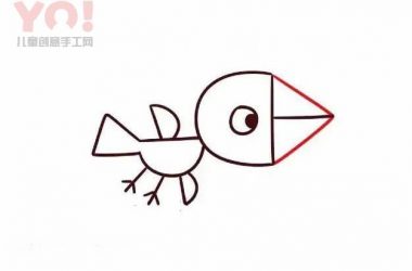 数字7简笔画卡通小鸟的图片步骤-优优资源